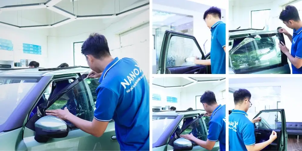 Dán phim cách nhiệt kính sườn