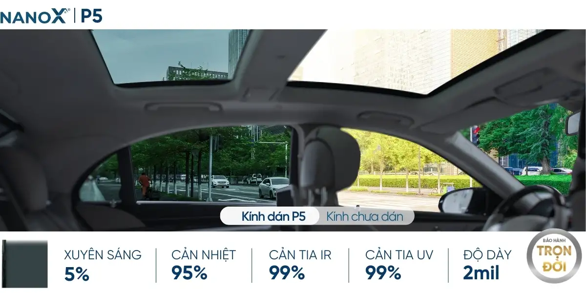 Dán phim cách nhiệt kính sườn