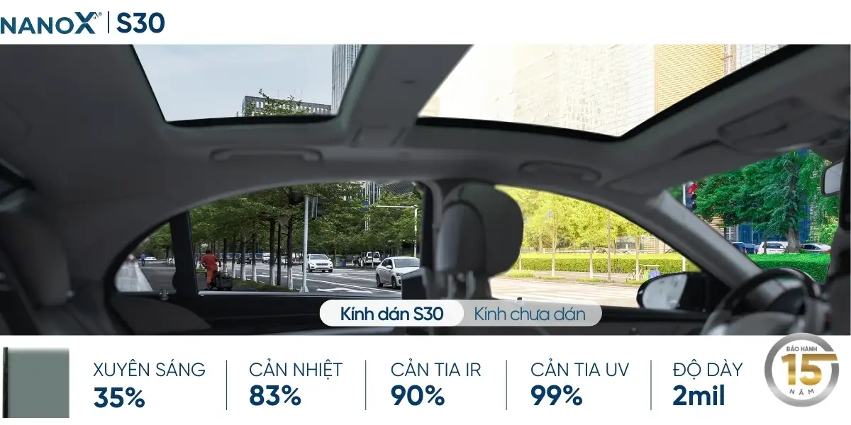 Dán phim cách nhiệt kính sườn