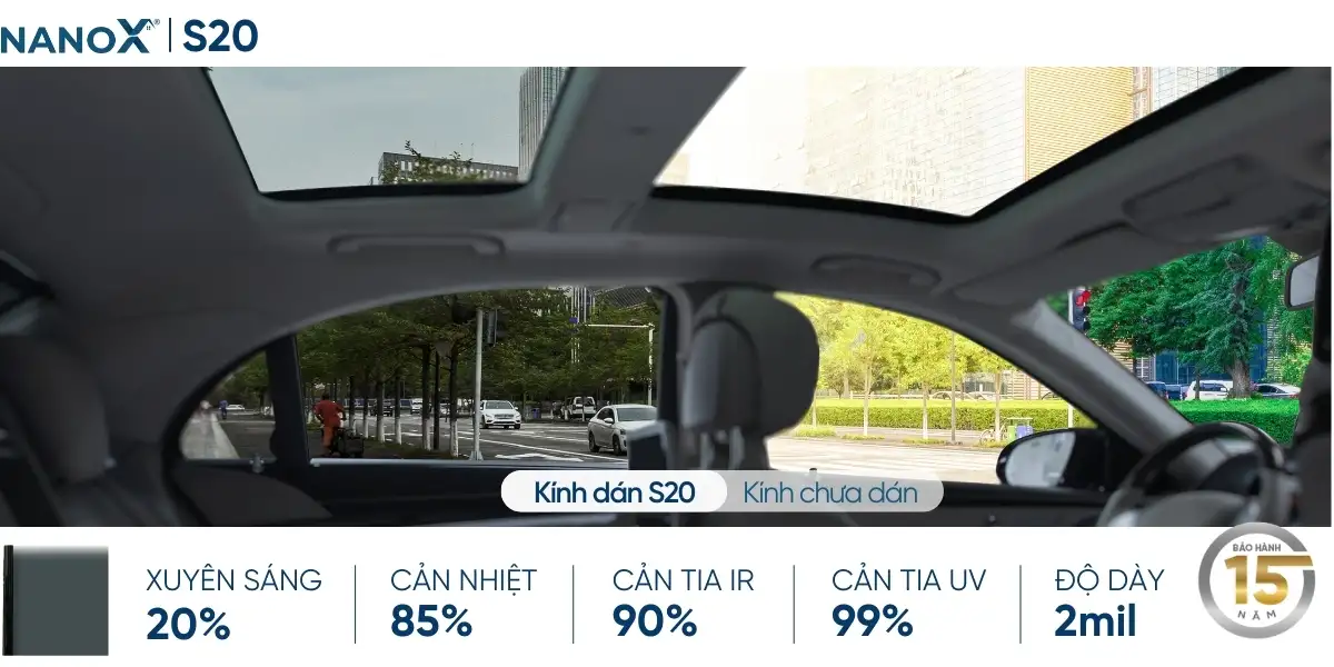 Dán phim cách nhiệt kính sườn