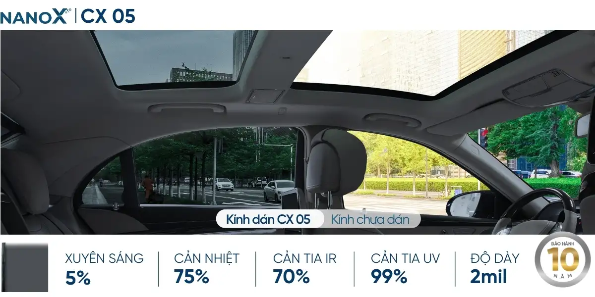 Dán phim cách nhiệt kính sườn